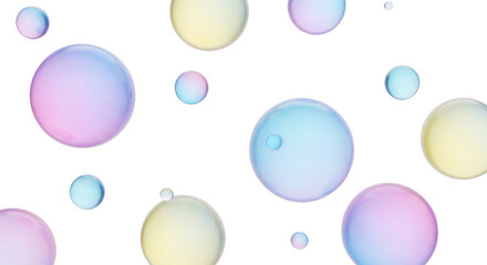 Abstract background with vibrant spheres floating on a dark backdrop