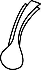 Vegetable Vector Illustration. Simple Outline Vegetable Coloring Page. Shallots Outline Vector.