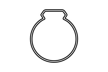 Wedding ring outline continuous one line drawing minimalist vector isolated illustration design 
