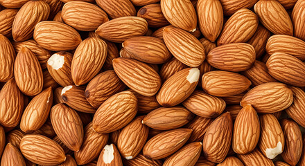 Fototapeta premium Close-up Texture of Almonds nuts food