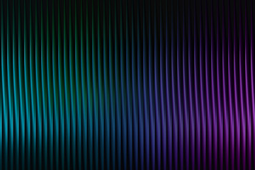 Illustration of dark abstract background with vertical lines and gradient effect in blue and purple