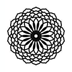 Intricate Black Mandala Pattern Artwork For Design, Meditation, And Decorative Use