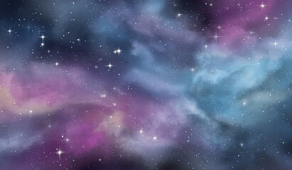 Deep space nebula filled with swirling colors