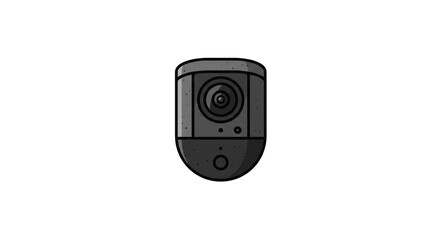 Fototapeta premium Vector illustration of a security surveillance camera on white background