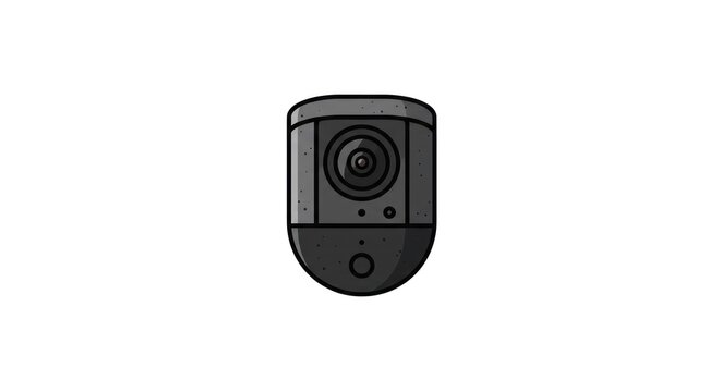 Vector illustration of a security surveillance camera on white background