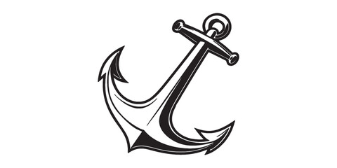 Classic nautical anchor entwined with rope, evoking adventure and seafaring tradition in a bold, timeless maritime design