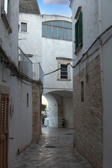 Italy, Puglia, Bari, city streets from the sea on a cloudy spring day