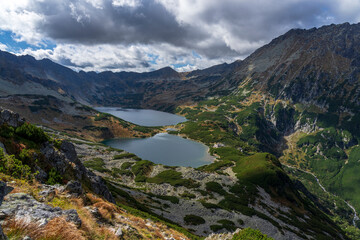Autumn view of the Valley of Five Polish Lakes in the High Tatras.
