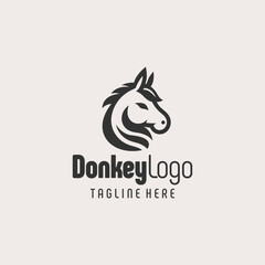 Luxury Donkey Outline Logo Design