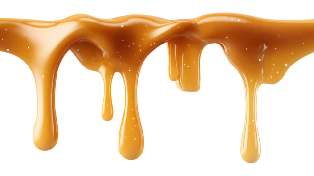 melted caramel dripping