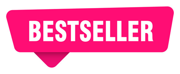 bestseller magenta sticker isolated on transpatent background. bestseller sign