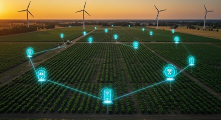 Smart Farming Connected Agriculture Using Technology and Wind Power
