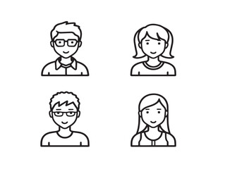 Modern teenager themed vector icons for design inspirations