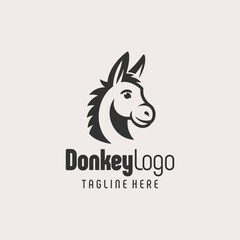 Artistic Black White Donkey Identity