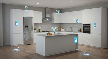 Smart Kitchen Appliances Connected Wireless Modern Home Automation