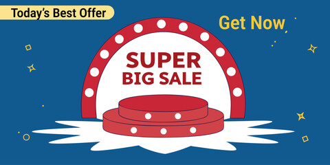 Announcing today's best offer super big sale, get ready for amazing deals now, it's time to shop for your favorite products today