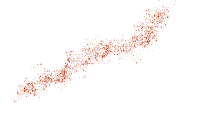 Abstract swirling fractal pattern with fiery red orange and yellow tones evokes cosmic energy and dynamic motion isolated on transparent background