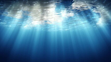 underwater world background with sun light rays animation  - Powered by Adobe