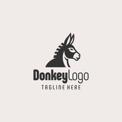 Modern Artistic Donkey Logo Symbol