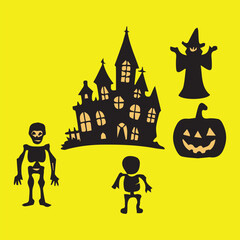 Halloween with silhouette,Halloween