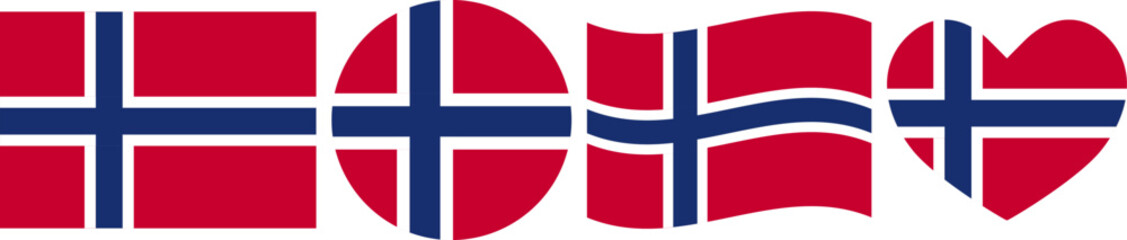 Norway flag illustrator country flags symbol National Collection International  Set © Beibeinside