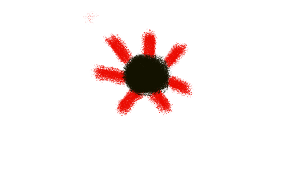 Abstract glowing red radial burst effect with dark center for dynamic visuals and energy concepts isolated on transparent background - Powered by Adobe