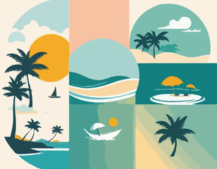 Summer vector silhouette