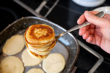 Stack of Pancakes on Fork