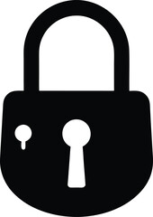  lock with golden key on white .eps