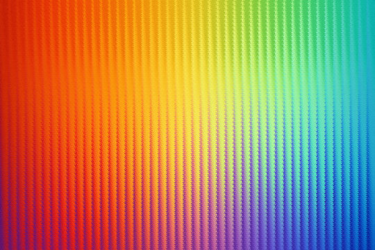 Abstract rainbow gradient background with vertical ribbed texture and soft lighting