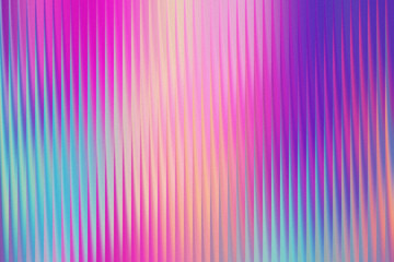 Abstract background with vertical iridescent wavy lines in pink, purple, and blue hues