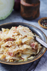 Southern Fried Cabbage, traditional dish in the South of the USA	