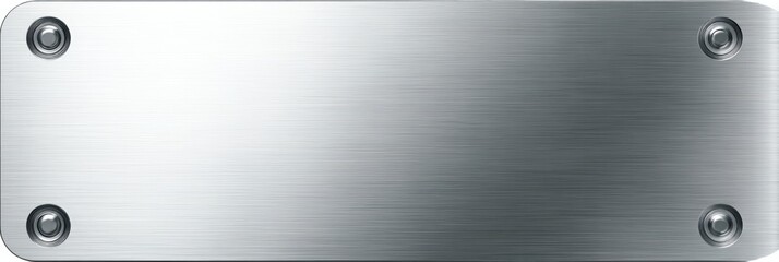Obraz premium Brushed metal plate with mounting holes