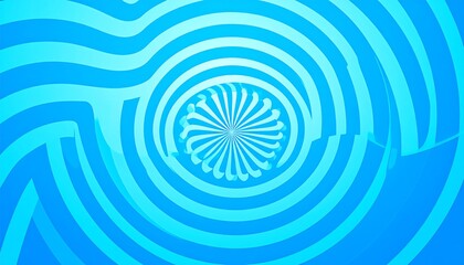 Abstract blue spiral design