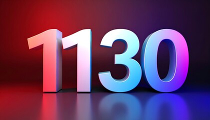 A numerically-shaped abstract image showing the number 1130 in a modern digital-art style. The colors gradient across the numbers