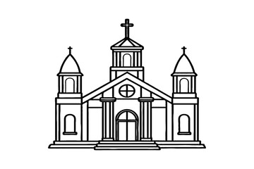Building with spires and crosses architecture church