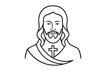 Jesus Christ with cross symbol religion