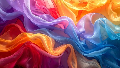 Vibrant rainbow fabrics