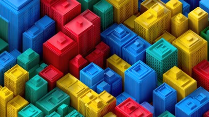 Colorful abstract cityscape