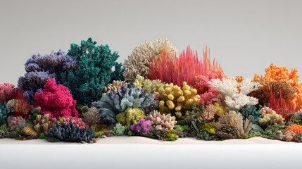Colorful coral reef display