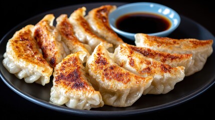 Crispy fried dumplings plate