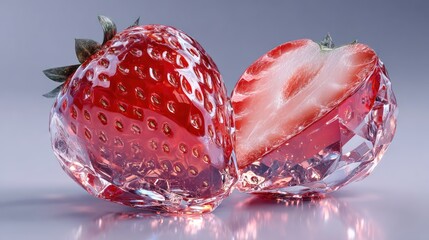 Crystallized strawberries