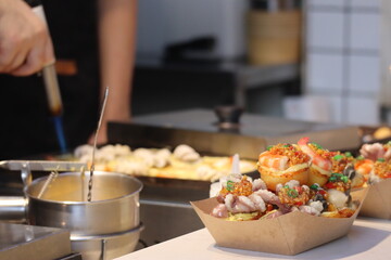 appetizing street food in Guangzhou being prepared