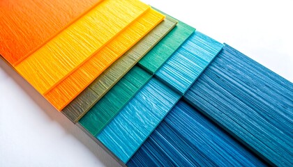 Colorful siding samples