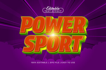power sport editable text effect