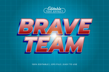 brave team editable text effect