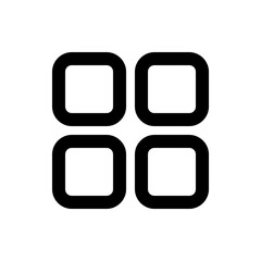 Four rounded squares arranged in a grid pattern forming a simple icon or user interface element design