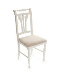 Stylish chair isolated on white. Used stuff