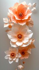 Peachy paper flowers cascading down