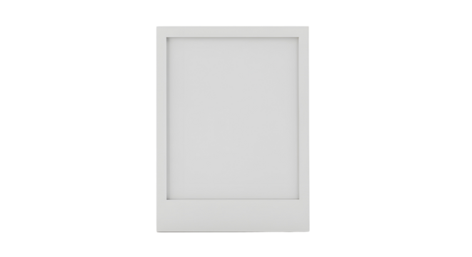 Empty white picture frame template isolated PNG with Transparent Background